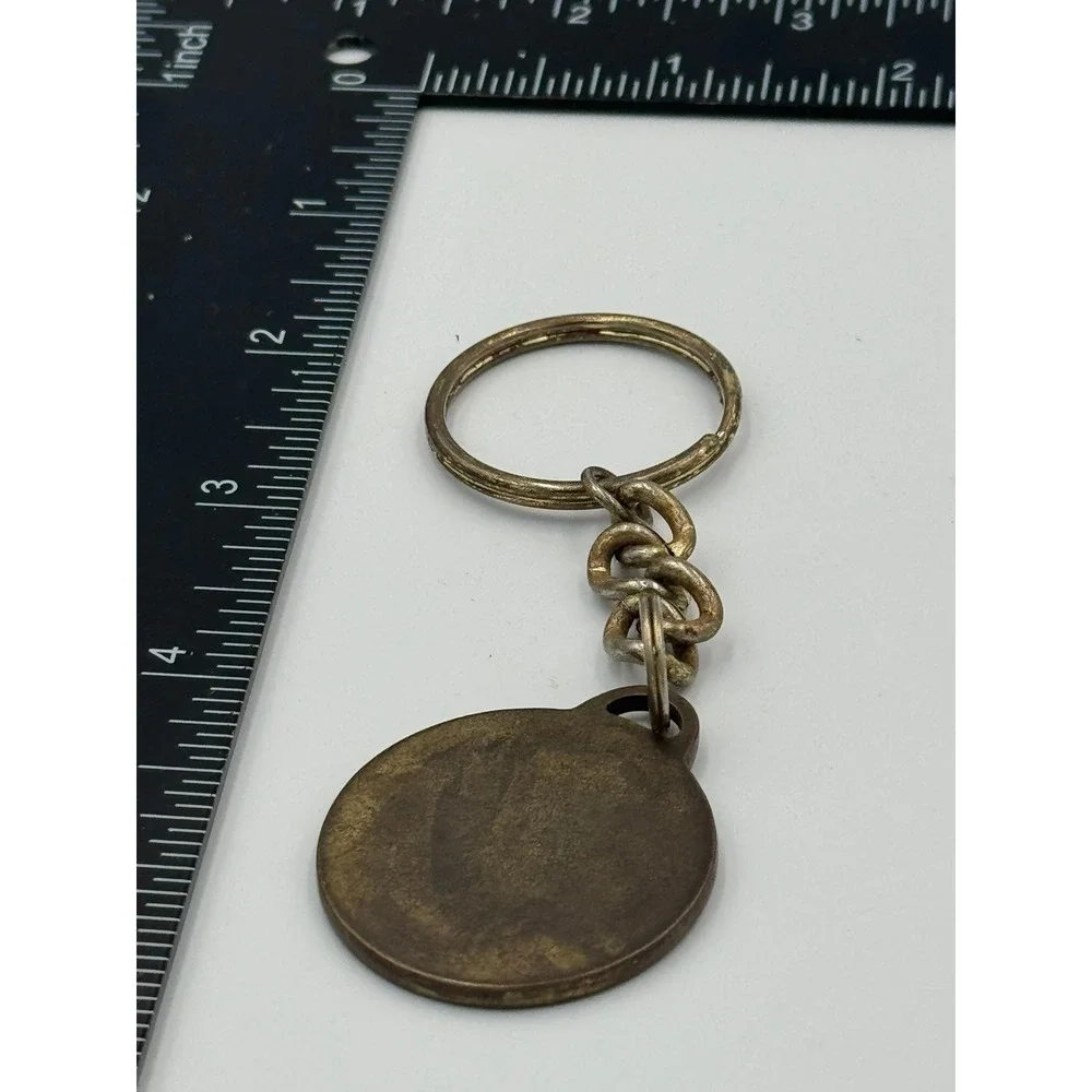Vintage Phoenix Open Golf Tournament Keychain Bronze Thunderbird Logo‎ Souvenir